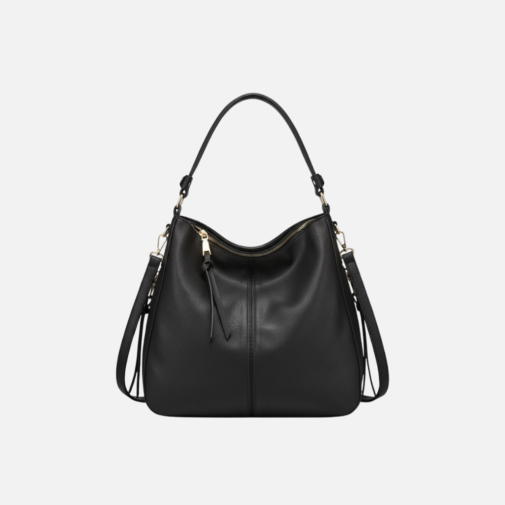 Rina Women's Handbag | Faux Leather Hobo, Large Capacity with Tassel Accents